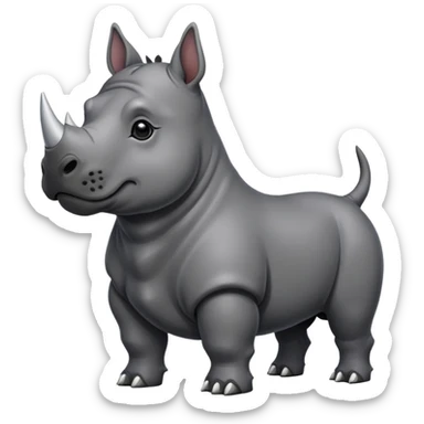 Rhino with Scottish terrier sticker