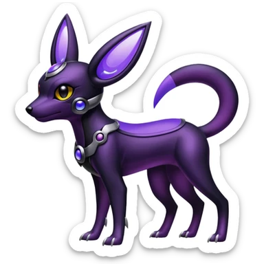 Futuristic Umbreon-Houndoom-Genesect-Pokémon-Fakémon-hybrid-creature sticker