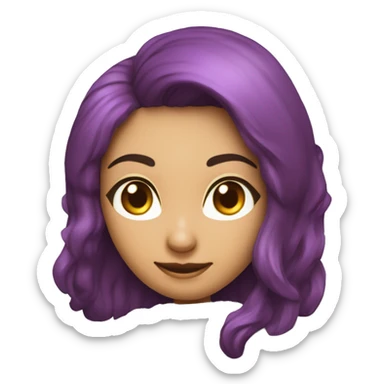 Uma rapariga a jogar um jogo num computador o símbolo do jogo é um v  sticker