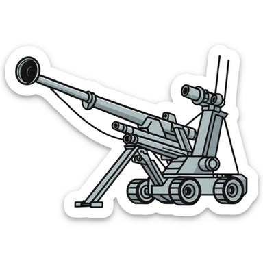 Soviet anti-aircraft gun sticker