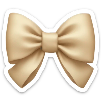 Beige bow sticker