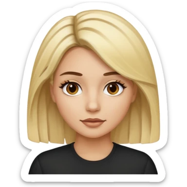 Tipos de rubio en mujer  con californianas cabello en de negro a rubio raíces negras sticker