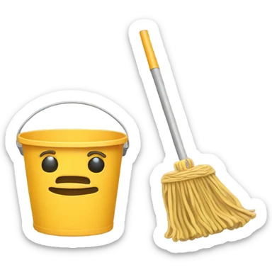 Bucket & a Mop sticker
