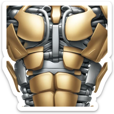 robot with 6 pack sticker