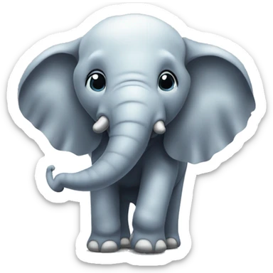 Un elefante bebe sobre una nube sticker