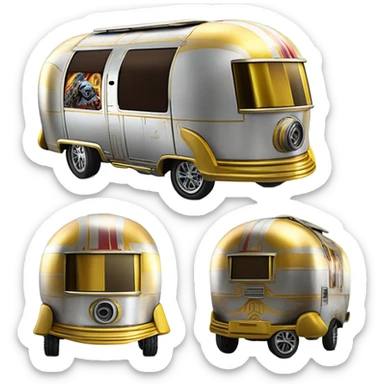 1923 Long wheelbase airstream Hot Wheels 2014 Star Wars C-3PO Van Character Cars sticker