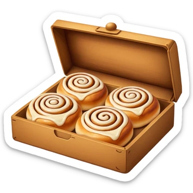cinnabons in box  sticker