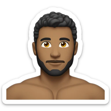 Persona con bata de boxeo morena sticker