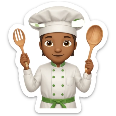 iguana chef cooking sticker