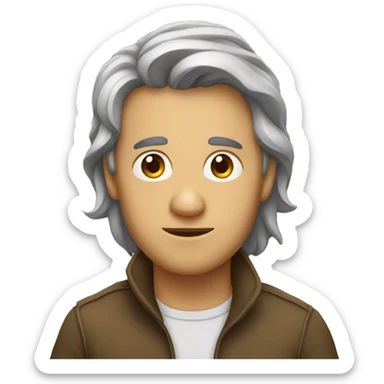 Pensando mientras come sticker