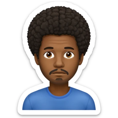 hombre afroamericano cansado   sticker