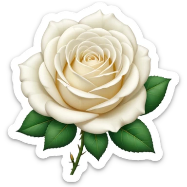 Beyaz gül sticker