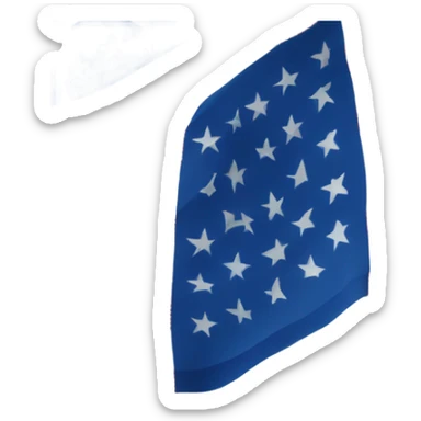 Image flat of American flag replace red stripes with blue stripes sticker