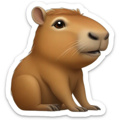 Capibara sur un capibara sticker