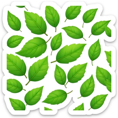 spring leaves sticker