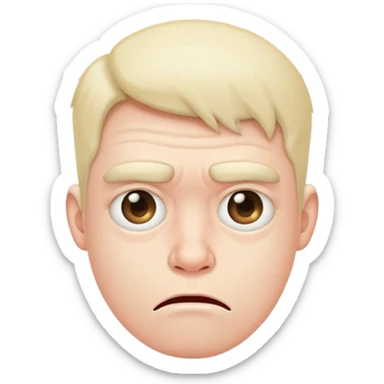 Constipation face sticker