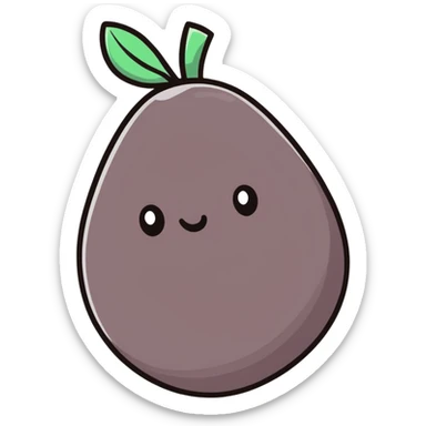 black potato sticker