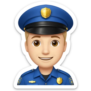 Polizist Emoji mann sticker