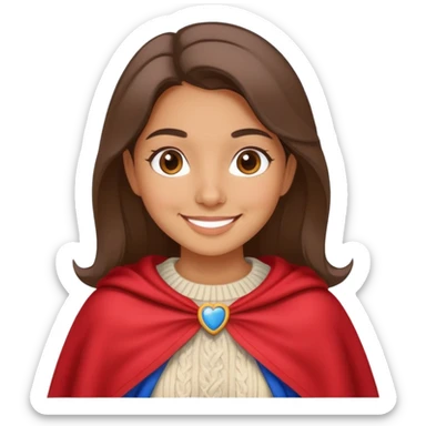 Italian girl wearing a cape cod sweater sticker