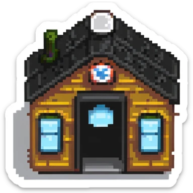 tiny simple train station icon, modern colors, minimal details, small size sticker