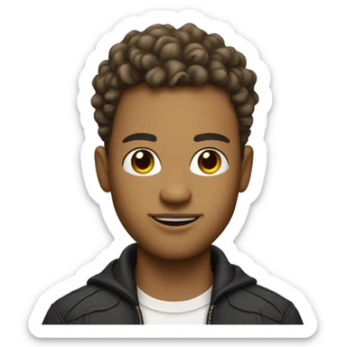 cool dude with style light skin sticker