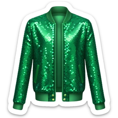 green sparkling jacket sticker