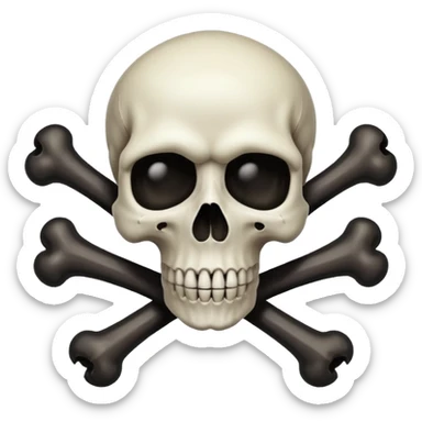 a poisonous cloud of gas, dark swamp color, with an image of a skull and two crossed bones behind the skull sticker