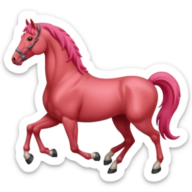pinkred horse sticker
