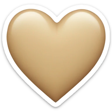 Beige heart  sticker