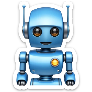Crée-moi un robot sympathique, pour un chatbot moderne sticker
