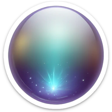 Crystal ball sticker