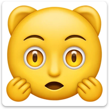 face yellow emoji, one eye open and one eye semi open sticker