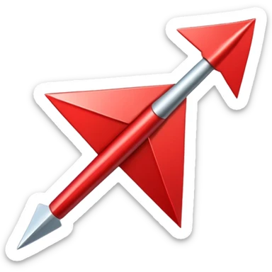 a red arrow pointing down sticker
