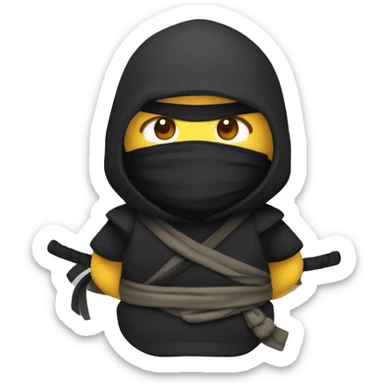 Ninja fazendo um coração com os dedos sticker