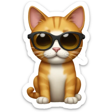 Cat with sunglasses sticker