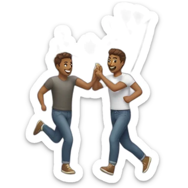 Gay couple flying a kite  sticker