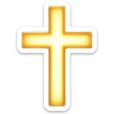 Cross with light sticker