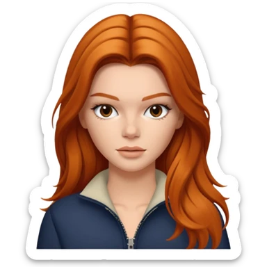 ginger Kendall Jenner with long hair sticker