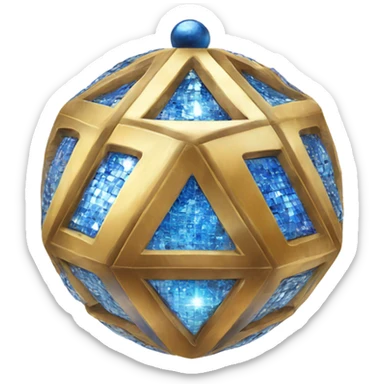 Dreidel disco ball sticker
