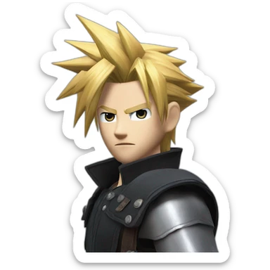 Final fantasy 7 remake cloud strife sticker