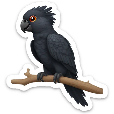 a red tailed black cockatoo sticker