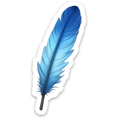 Blue jay feather sticker