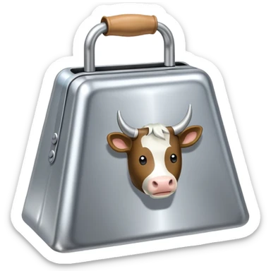 plain cowbell sticker