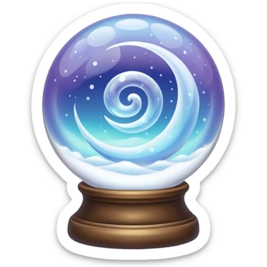 crystal ball with swirling mist sticker