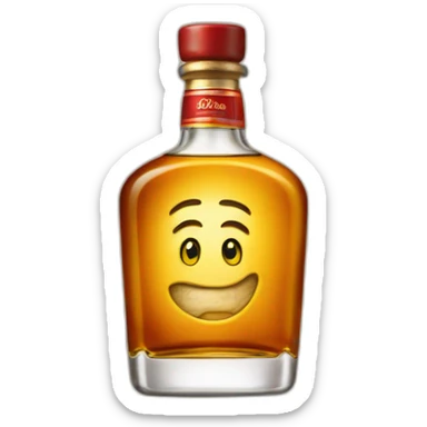 Bottle of Buchanan whisky sticker