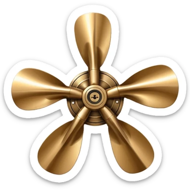 4 blade B-series  marine propeller sticker