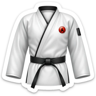 karate black belt icon sticker