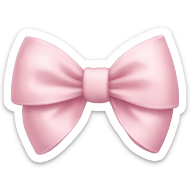 light pink bow sticker