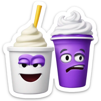 Skibidi toilet with grimace shake  sticker