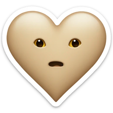 Beige heart  sticker